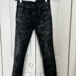 R13 distressed black skinny jeans. Size 27, excellent condition.